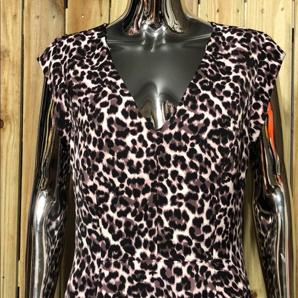 Rebecca Taylor purple animal print dress - Picture 3 of 6